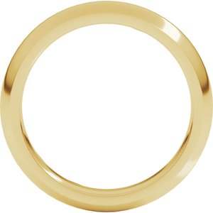 18K Yellow Or White Or Rose Gold Comfort-Fit Half Round Band