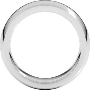 Sterling Silver 7 Mm Comfort-Fit Heavyweight Half Round Comfort Fit Heavy Band Size 6.5