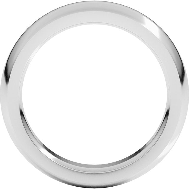 14K Yellow Or White Or Rose Gold Or Sterling Silver Or Platinum Or Palladium Heavyweight Comfort Fit Half Round Heavy Band