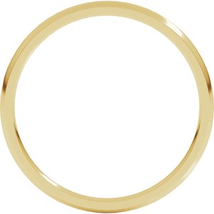 10K Yellow Or White Or Rose Gold Lightweight Comfort-Fit Half Round Band