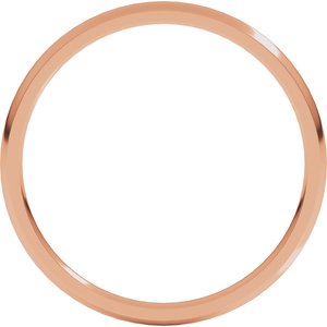 10K Yellow Or White Or Rose Gold Lightweight Comfort-Fit Half Round Band