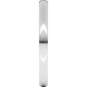 14K White Gold Or Sterling Silver Lightweight Comfort-Fit Half Round Band