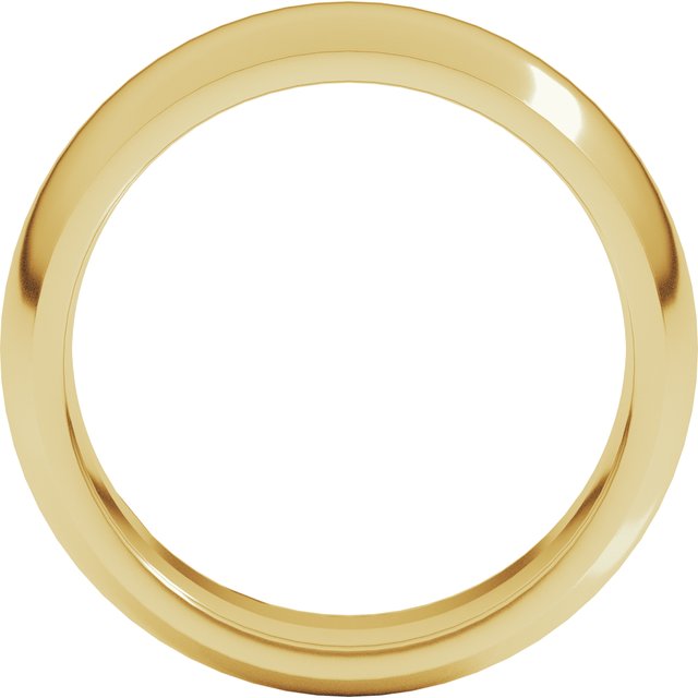 18K Yellow Or White Or Rose Gold Standard Weight Comfort Fit Half Round Band