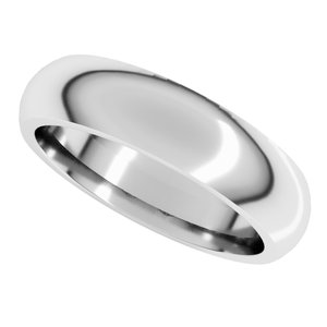 14K Yellow Or White Or Rose Gold Or Stering Silver Comfort-Fit Half Round Band