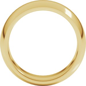 22K Yellow Gold Round 8 Mm Comfort-Fit Standard Weight Half Round Comfort Fit Band Size 10
