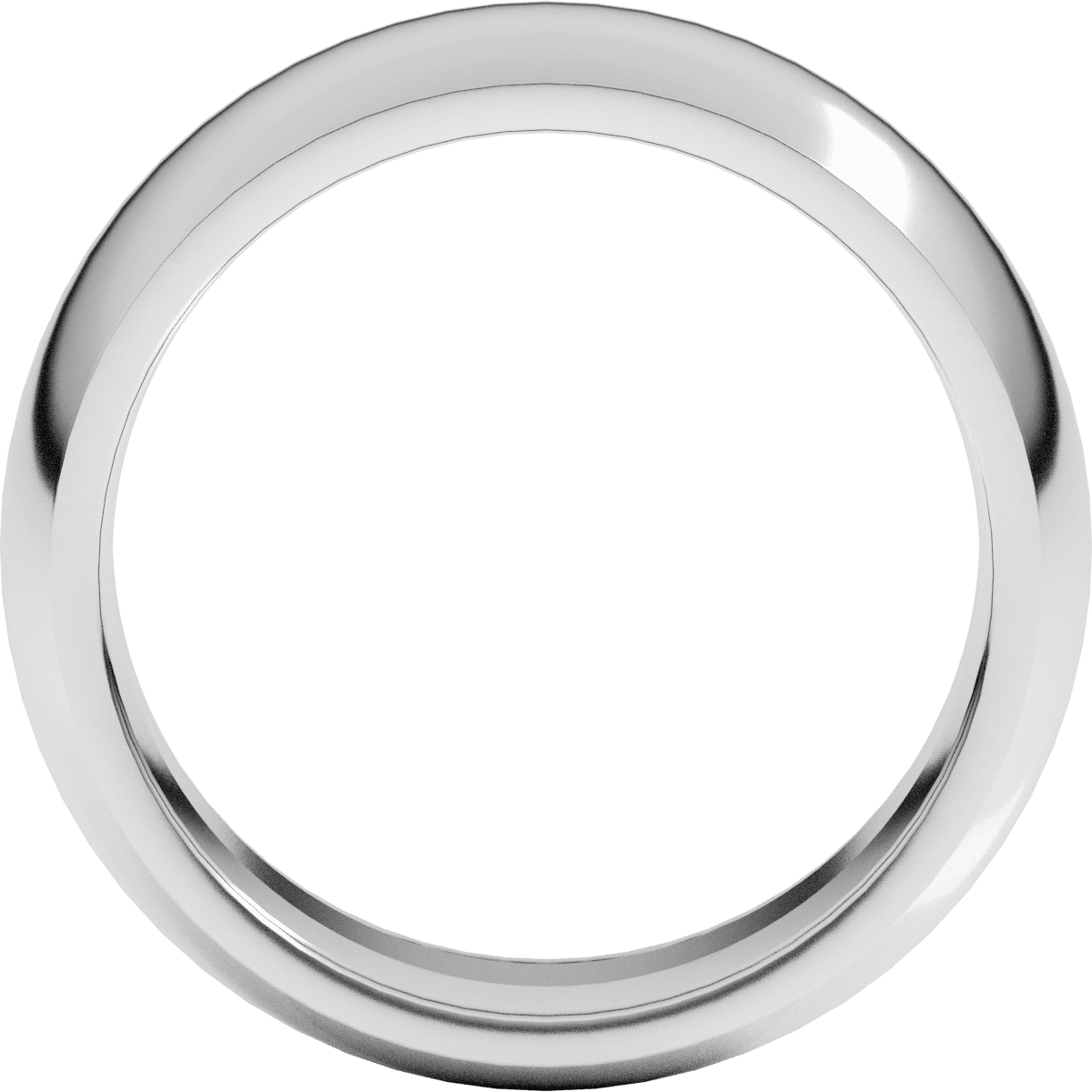 14K White Gold 8 mm Comfort Fit Standard Half Round Band Size 13