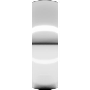 18K Yellow Or White Or Rose Gold Lightweight Comfort-Fit Half Round Band