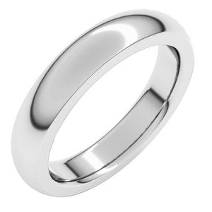 Platinum 4 Mm Comfort-Fit Heavyweight Half Round Comfort Fit Heavy Band Size 6.5