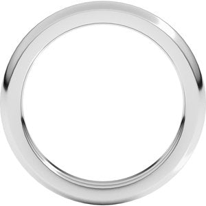 14K X1 White Gold 3 Mm Heavyweight Half Round Comfort Fit Heavy Band Size 6.5