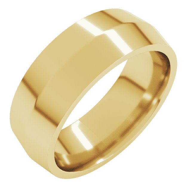 14K Yellow Or White Gold Or Sterling Silver Or Platinum Or Palladium Standard Weight Comfort-Fit Knife Band