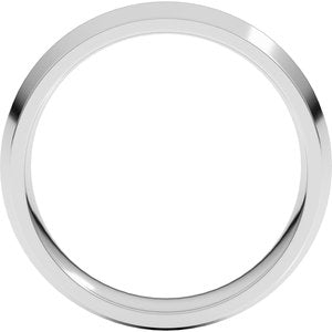 Platinum 6 mm Standard Comfort-Fit Knife Band Size 8.5