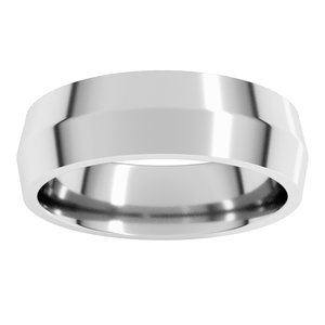 Platinum 6 mm Standard Comfort-Fit Knife Band Size 8.5