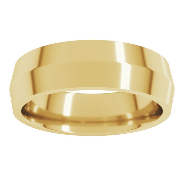18K Yellow Gold Standard Weight Comfort-Fit Knife Band