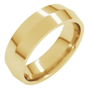 18K Yellow Gold Standard Weight Knife Edge Comfort Fit Band