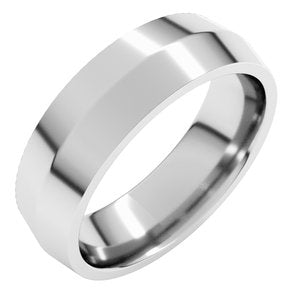 Platinum 6 mm Standard Comfort-Fit Knife Band Size 8.5