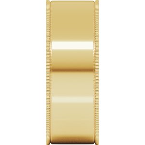 18K Yellow Or White Or Rose Gold Milgrain Comfort-Fit Flat Band
