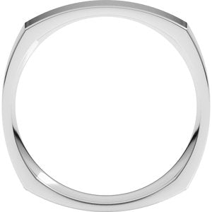 Sterling Silver Comfort-Fit Square Band