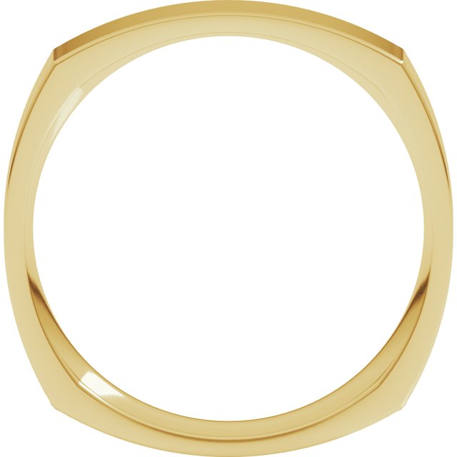 10K Yellow Or White Gold Standard Weight Comfort-Fit Square Band