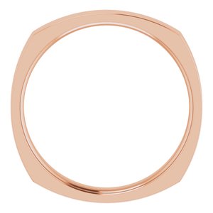 10K Yellow Or White Or Rose Gold Comfort-Fit Square Band