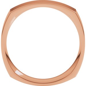 14K Yellow Or White Or Rose Gold Comfort-Fit Square Band
