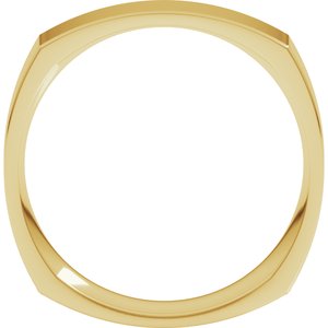 10K Yellow Or White Or Rose Gold Comfort-Fit Square Band