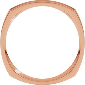 10K Yellow Or White Or Rose Gold Comfort-Fit Square Band