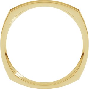14K Yellow Or White Or Rose Gold Comfort-Fit Square Band