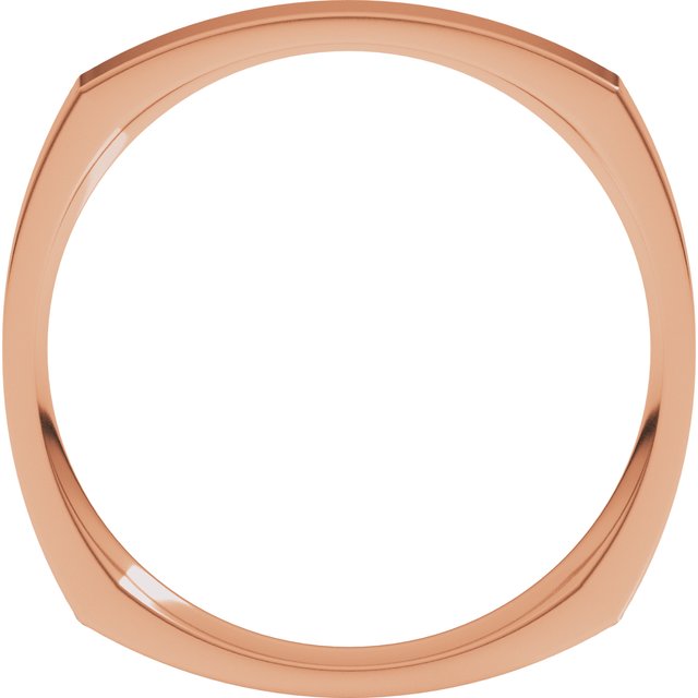 14K Yellow Or White Or Rose Gold Or Sterling Silver Or Platinum Standard Weight Comfort-Fit Square Band
