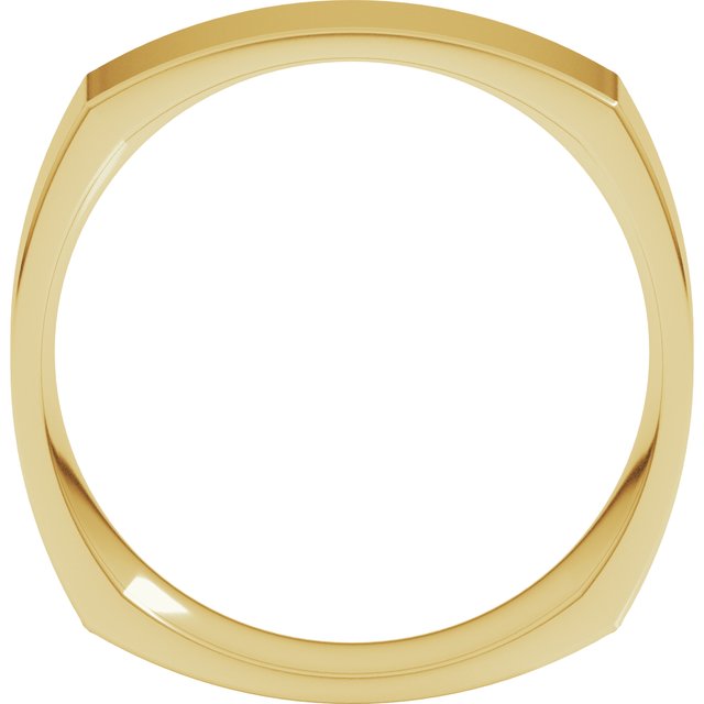 14K Yellow Or White Or Rose Gold Or Sterling Silver Or Platinum Standard Weight Comfort-Fit Square Band