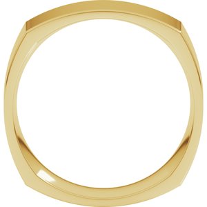 14K Yellow Gold Square Comfort Fit Band