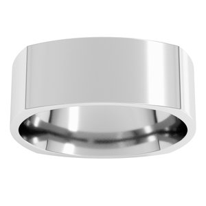14K X1 White Gold Comfort-Fit Square Band