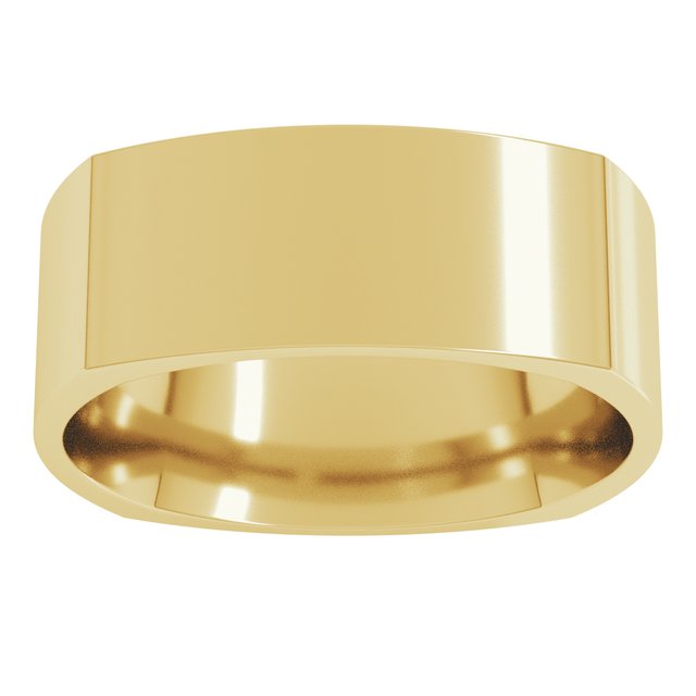 18K Yellow Or White Gold Standard Weight Comfort-Fit Square Band