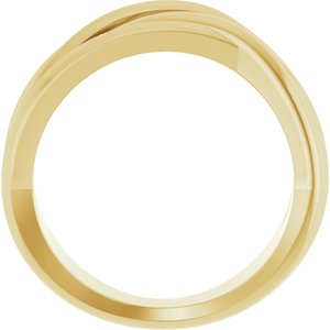 14K Yellow Gold Polished Negative Space Freeform Ring Size 7
