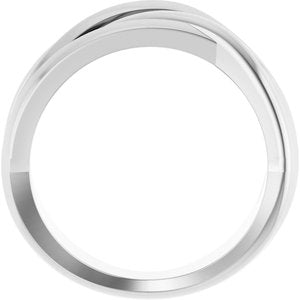 Sterling Silver Polished Negative Space Freeform Ring Size 7
