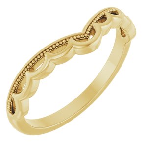 14K Yellow Gold Polished Contour Band Size 7