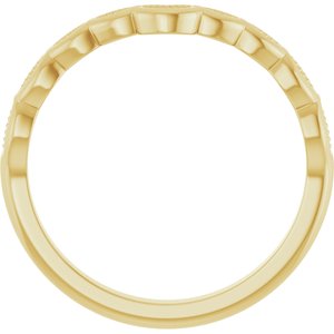 14K Yellow Gold Polished Contour Band Size 7