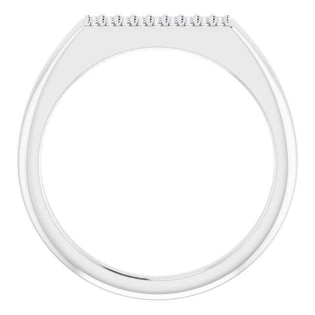 Sterling Silver Round 1 Mm Polished 1/10 Ctw Natural Diamond Ring, Size 7
