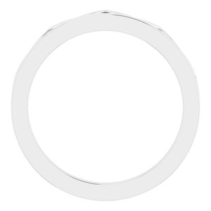 14K White Gold Polished Stackable Ring Size 7