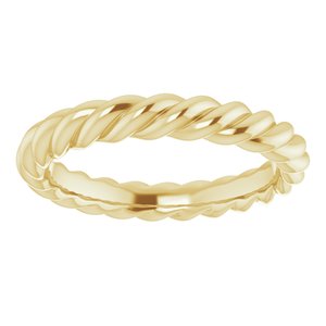 10K Yellow Or White Or Rose Gold Skinny Rope Band