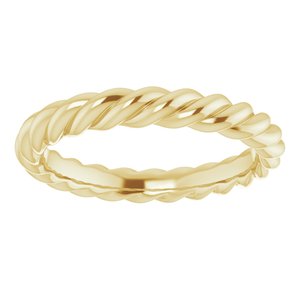 10K Yellow Or White Or Rose Gold Skinny Rope Band