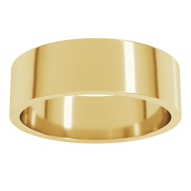18K Yellow Or White Or Rose Gold Standard Fit Flat Band