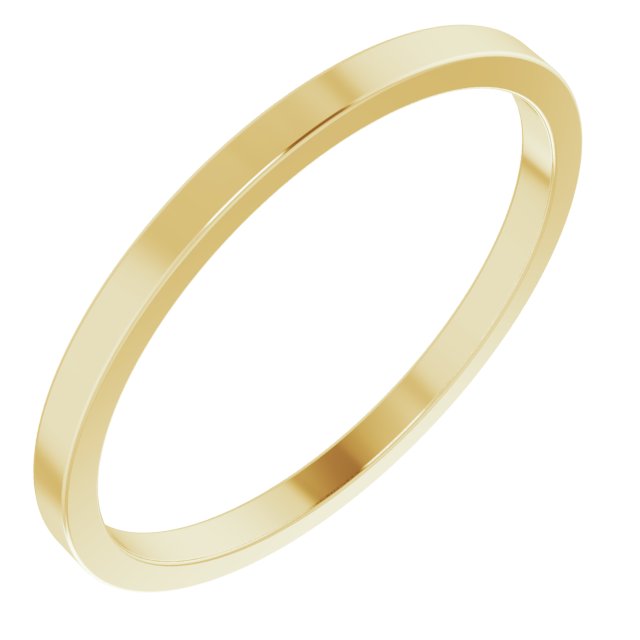 10K Yellow Or White Or Rose Gold Standard Fit Flat Band