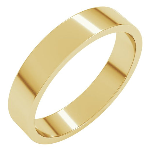 10K Yellow Or White Or Rose Gold Standard Fit Flat Band