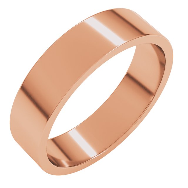 14K Yellow Or White Or Rose Gold Standard Fit Flat Band