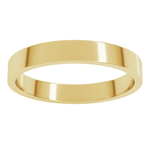 18K Yellow Or White Or Rose Gold Standard Fit Flat Band