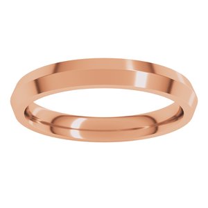 18K Yellow Or White Or Rose Gold Comfort-Fit Knife Band