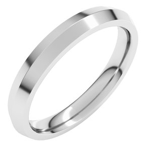 10K Yellow Or White Gold 3 Mm Standard Weight Knife Edge Comfort Fit Band