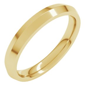 10K Yellow Or White Gold 3 Mm Standard Weight Knife Edge Comfort Fit Band