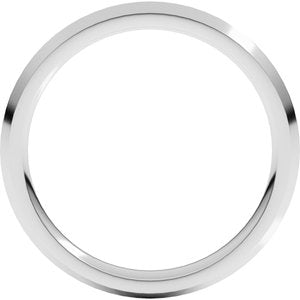 10K Yellow Or White Gold 3 Mm Standard Weight Knife Edge Comfort Fit Band
