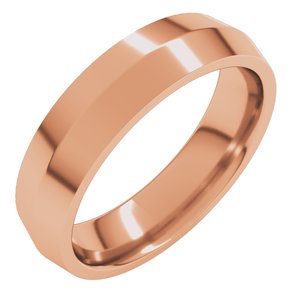 10K Yellow Or White Or Rose Gold 4 Mm Standard Weight Knife Edge Comfort Fit Band